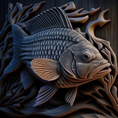 3D model Yulidochromis fish (STL)